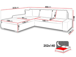 Izvelkamais stūra dīvāns Orkan, zaļš cena un informācija | Dīvāni | 220.lv