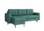 Izvelkamais stūra dīvāns Ana, zilgani zaļš