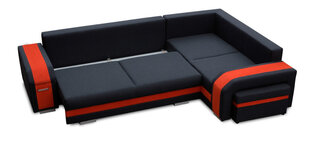 Izvelkamais stūra dīvāns Assan, melns/balts цена и информация | Диваны | 220.lv