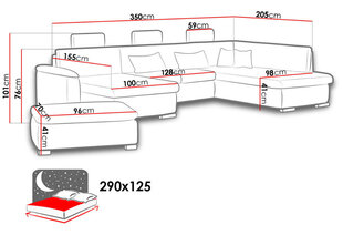 Угловой диван-кровать Presto Bis цена и информация | Диваны | 220.lv