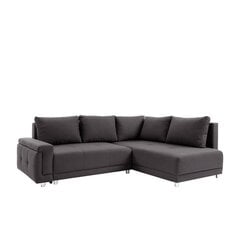 Izvelkamais stūra dīvāns Beate, pelēks cena un informācija | Stūra dīvāni | 220.lv