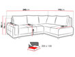 Izvelkamais stūra dīvāns Beate, pelēks cena un informācija | Stūra dīvāni | 220.lv