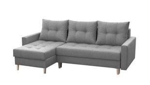 Izvelkamais stūra dīvāns Bodo, pelēks cena un informācija | Stūra dīvāni | 220.lv