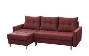 Izvelkamais stūra dīvāns Bodo, sarkans cena un informācija | Stūra dīvāni | 220.lv