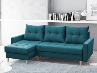 Izvelkamais stūra dīvāns Bodo, tumši zils cena un informācija | Stūra dīvāni | 220.lv