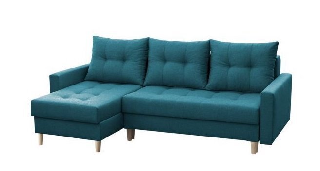 Izvelkamais stūra dīvāns Bodo, tumši zils cena un informācija | Stūra dīvāni | 220.lv