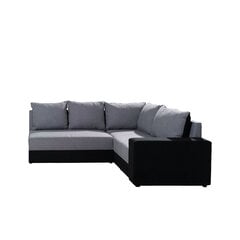 Izvelkamais stūra dīvāns Bono, pelēks/melns cena un informācija | Dīvāni | 220.lv