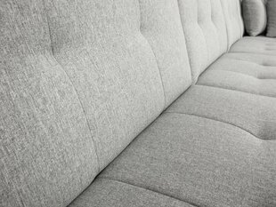 Izvelkamais stūra dīvāns Bergen, pelēks/melns cena un informācija | Dīvāni | 220.lv