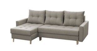 Izvelkamais stūra dīvāns Bodo, gaiši brūns cena un informācija | Stūra dīvāni | 220.lv