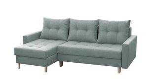Izvelkamais stūra dīvāns Bodo, gaiši zaļš cena un informācija | Stūra dīvāni | 220.lv