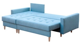 Izvelkamais stūra dīvāns Bodo, gaiši pelēks cena un informācija | Stūra dīvāni | 220.lv