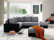 Izvelkamais stūra dīvāns Bono, pelēks/melns cena un informācija | Stūra dīvāni | 220.lv
