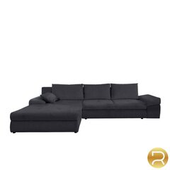 Izvelkamais stūra dīvāns Bono BX, melns cena un informācija | Stūra dīvāni | 220.lv