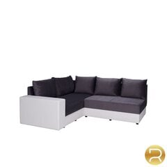 Izvelkamais stūra dīvāns Bono, balts/pelēks, ar stūri kreisajā pusē cena un informācija | Stūra dīvāni | 220.lv