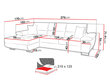Izvelkamais stūra dīvāns Cotere Mini, pelēks, kreisais stūris цена и информация | Dīvāni | 220.lv
