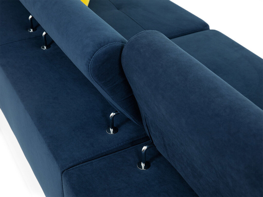 Izvelkamais stūra dīvāns Cotere Mini, pelēks/melns, kreisais stūris cena un informācija | Dīvāni | 220.lv