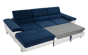 Izvelkamais stūra dīvāns Cotere Mini, pelēks/balts, labais stūris cena un informācija | Dīvāni | 220.lv