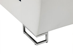 Izvelkamais stūra dīvāns Cotere + LED, pelēks/balts, kreisais stūris cena un informācija | Stūra dīvāni | 220.lv