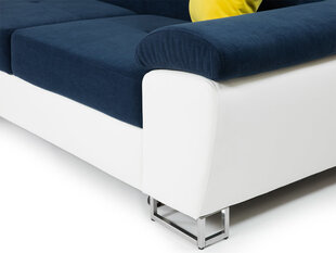 Izvelkamais stūra dīvāns Cotere Mini + LED, pelēks/melns, labais stūris цена и информация | Диваны | 220.lv