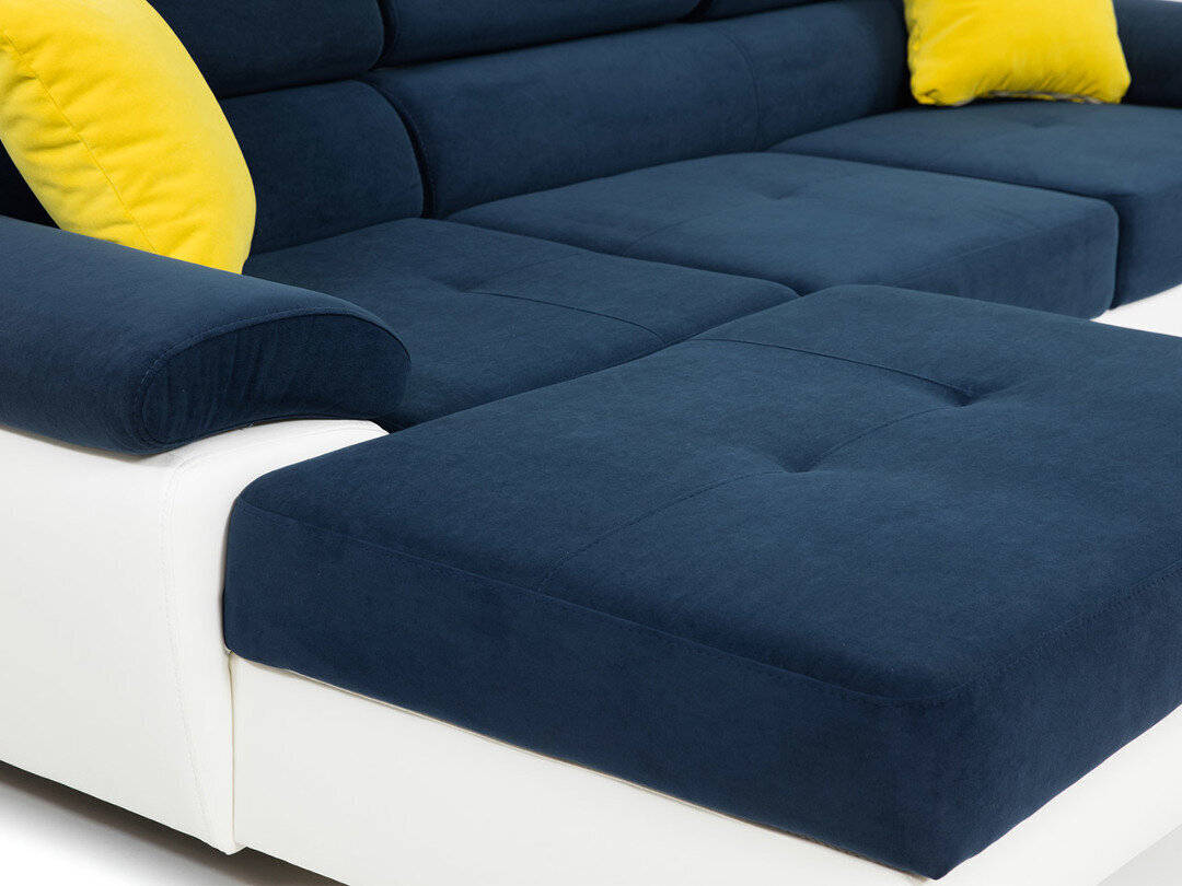 Izvelkamais stūra dīvāns Cotere Mini, pelēks/melns, kreisais stūris cena un informācija | Stūra dīvāni | 220.lv