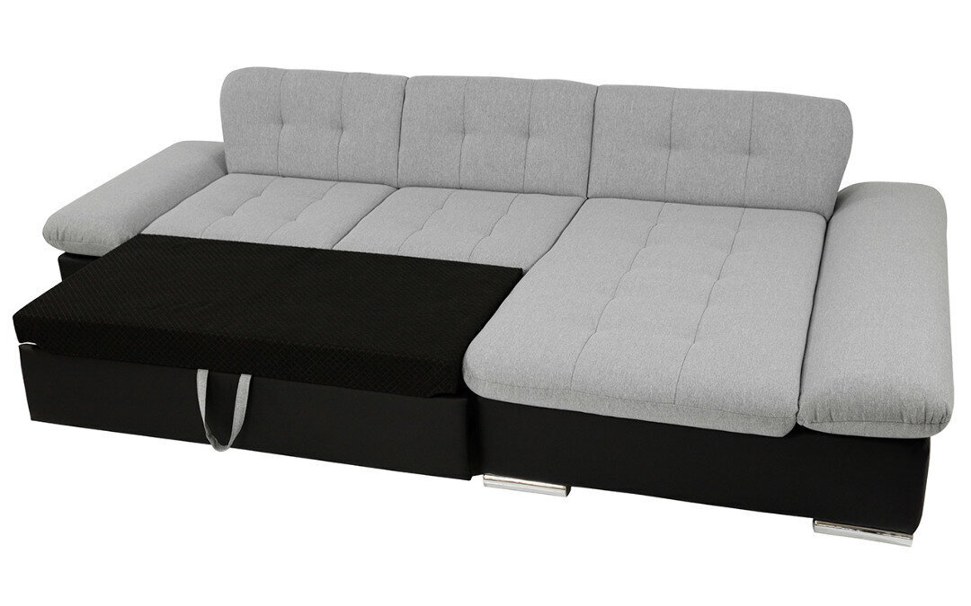 Izvelkamais stūra dīvāns Malwi, zaļgani pelēks cena un informācija | Stūra dīvāni | 220.lv