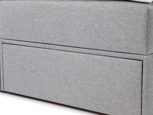 Kontinentālā gulta Garda Lux, 90 x 200 cm, ar melnu mākslīgo ādu cena un informācija | Gultas | 220.lv