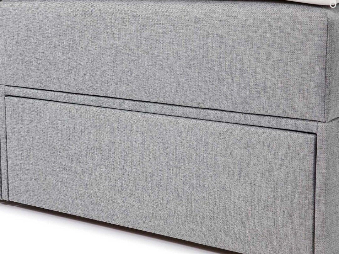 Kontinentālā gulta Garda Lux, 90 x 200 cm, ar baltu mākslīgo ādu cena un informācija | Gultas | 220.lv
