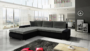 Izvelkamais stūra dīvāns ORKAN, melns/pelēks цена и информация | Диваны | 220.lv