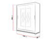 Skapis ar bīdāmām durvīm WESTA / PRESTO III + LED cena un informācija | Skapji | 220.lv