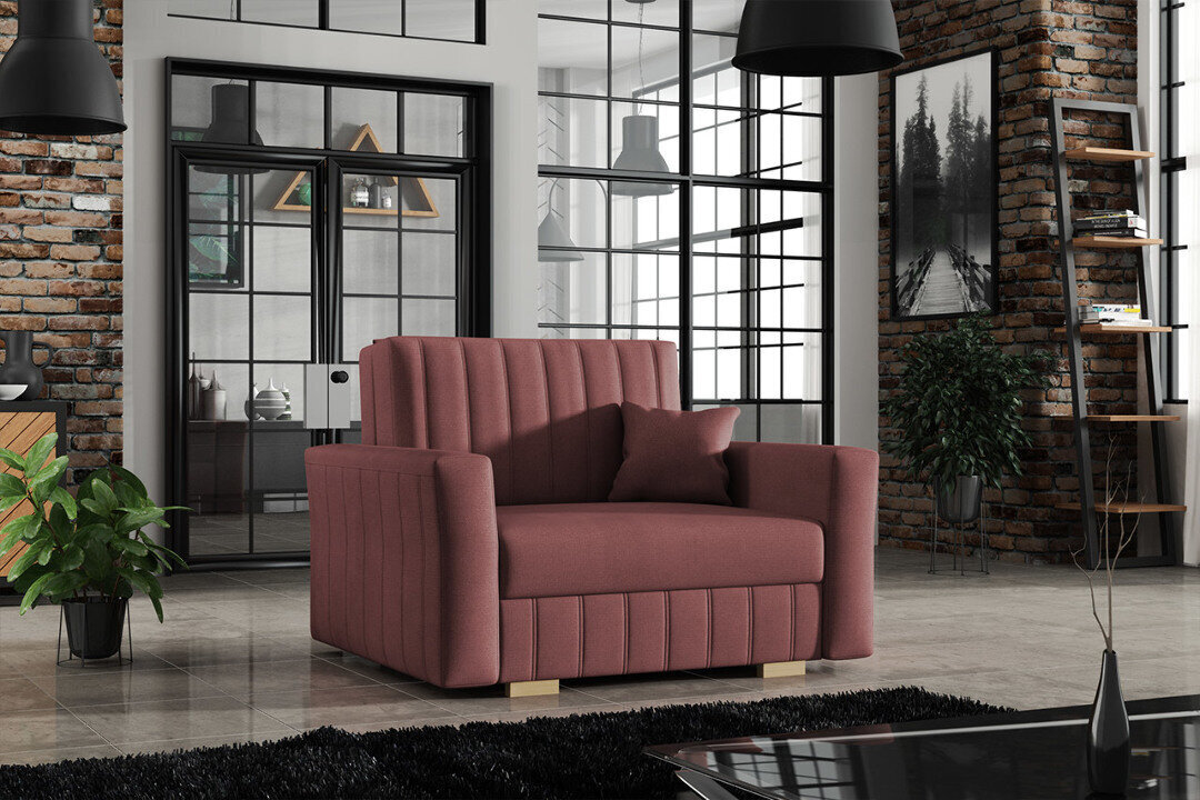 Izvelkamais atpūtas krēsls VIVA GLAM I, rozā cena un informācija | Atpūtas krēsli | 220.lv