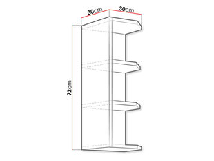 Верхняя кухонная полка MULTILINE 30 G ZAK-72 цена и информация | Кухонные шкафчики | 220.lv