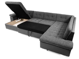 Izvelkamais stūra dīvāns Niko Bis, melns/pelēks cena un informācija | Dīvāni | 220.lv