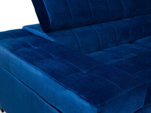 Izvelkamais stūra dīvāns LARIS, zils, stūris kreisajā pusē цена и информация | Угловые диваны | 220.lv