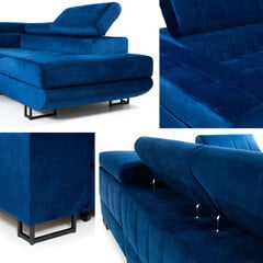 Izvelkamais stūra dīvāns LARIS, zaļš, stūris labajā pusē cena un informācija | Stūra dīvāni | 220.lv