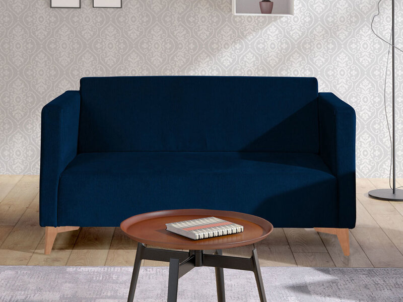 Dīvāns SZAFIR 2, tumši zils, ozola kāju apdare internetā