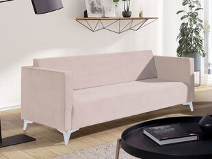 Dīvāns SZAFIR 3, rozā, balta kāju apdare cena un informācija | Dīvāni | 220.lv