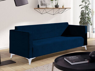 Dīvāns SZAFIR 3, tumši zils, balta kāju apdare cena un informācija | Dīvāni | 220.lv