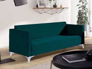 Dīvāns SZAFIR 3, zaļš, balta kāju apdare cena un informācija | Dīvāni | 220.lv
