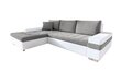 Izvelkamais stūra dīvāns Bangkok Mini, balts/pelēks cena un informācija | Stūra dīvāni | 220.lv