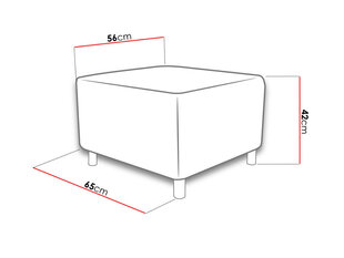 Pufs DOVER, pelēks cena un informācija | Sēžammaisi, pufi | 220.lv