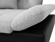 Izvelkamais stūra dīvāns MALWI, balts/tumši pelēks + LED cena un informācija | Dīvāni | 220.lv