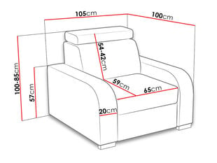 Atzveltnes krēsls OSLO 1, brūns cena un informācija | Atpūtas krēsli | 220.lv