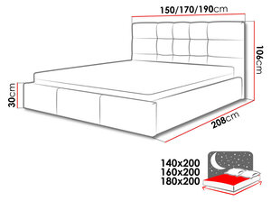 Gulta SWIFT 160x200 cm цена и информация | Кровати | 220.lv