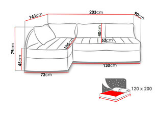 Угловой диван-кровать POKUSA цена и информация | Диваны | 220.lv