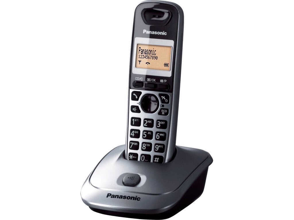 Panasonic KX-TG2511, melns цена и информация | Stacionārie telefoni | 220.lv