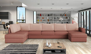 Izvelkamais stūra dīvāns Wilma Large, rozā cena un informācija | Dīvāni | 220.lv