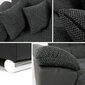Izvelkamais stūra dīvāns Niko, melns/pelēks cena un informācija | Dīvāni | 220.lv