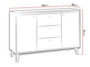 Комод Oviedo цена и информация | Шкафчики в гостиную | 220.lv