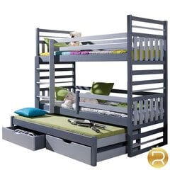 3-местная двухъярусная кровать Hipolit 90x200 см цена и информация | Детские кровати | 220.lv