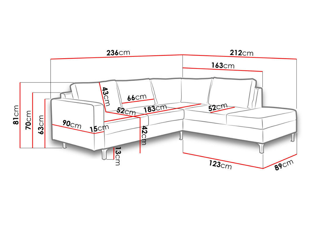 Stūra dīvāns ORLANDO VELVET cena un informācija | Stūra dīvāni | 220.lv
